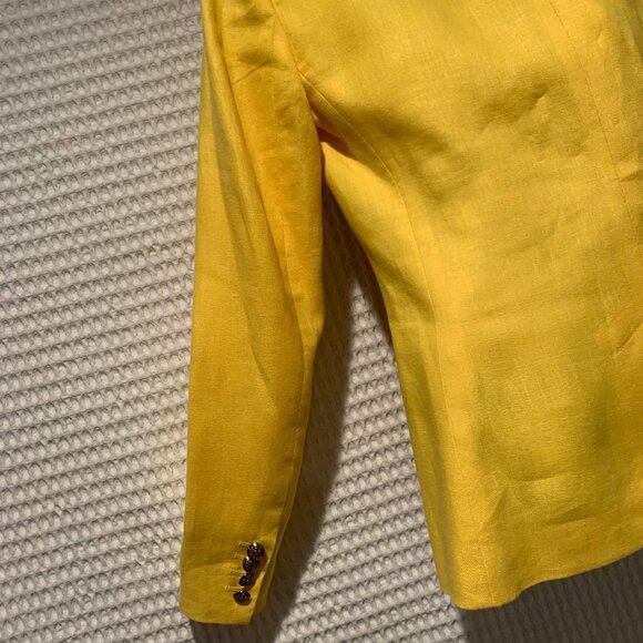 NEW Ralph Lauren Canary Yellow Linen Blazer - Picture 10 of 14
